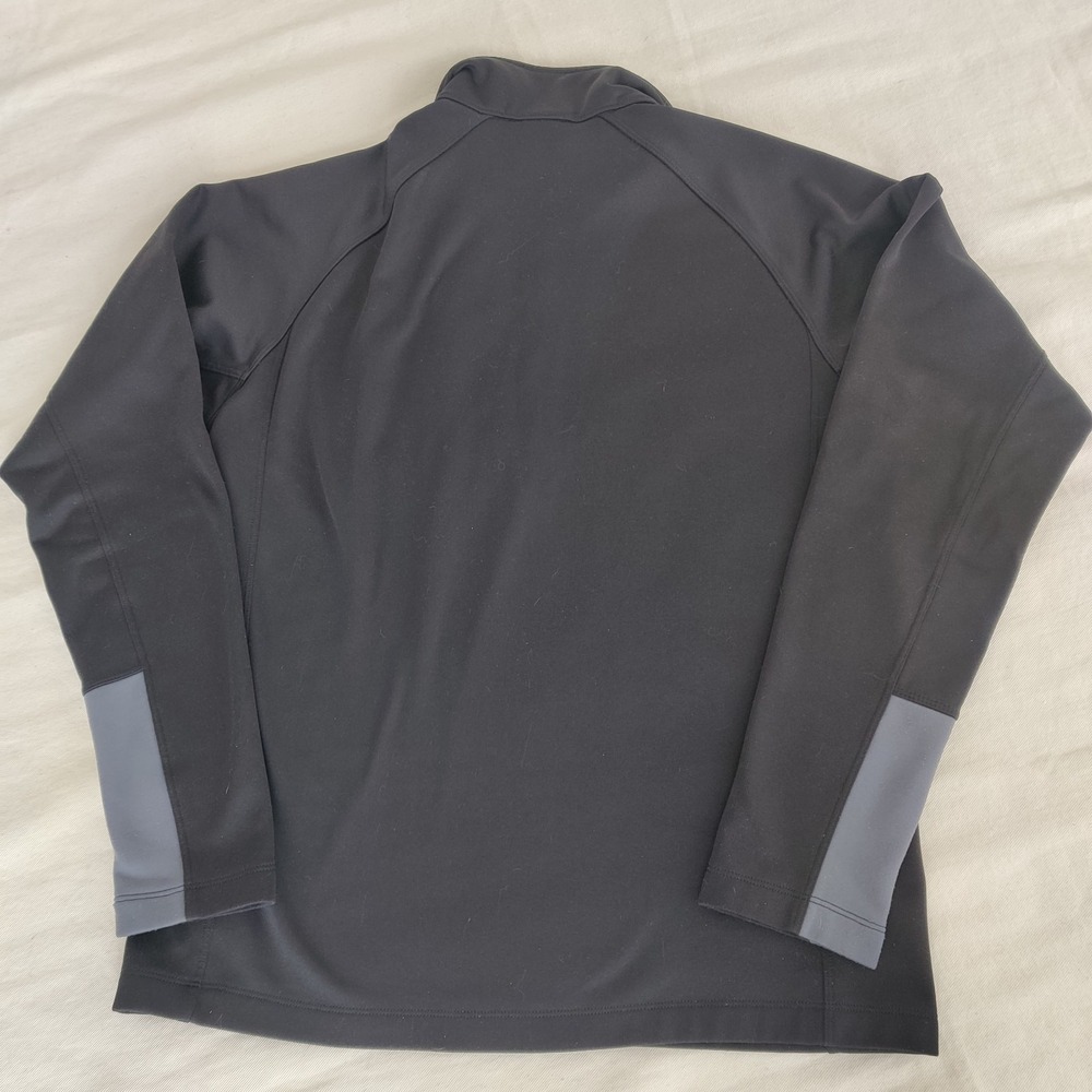 The North Face Men's 1/4‎ Zip Black Blue Trim Pullover Medium Athletic Sweater - Picture 5 of 16